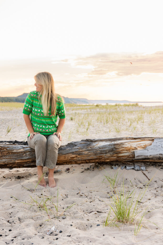 female travel blogger