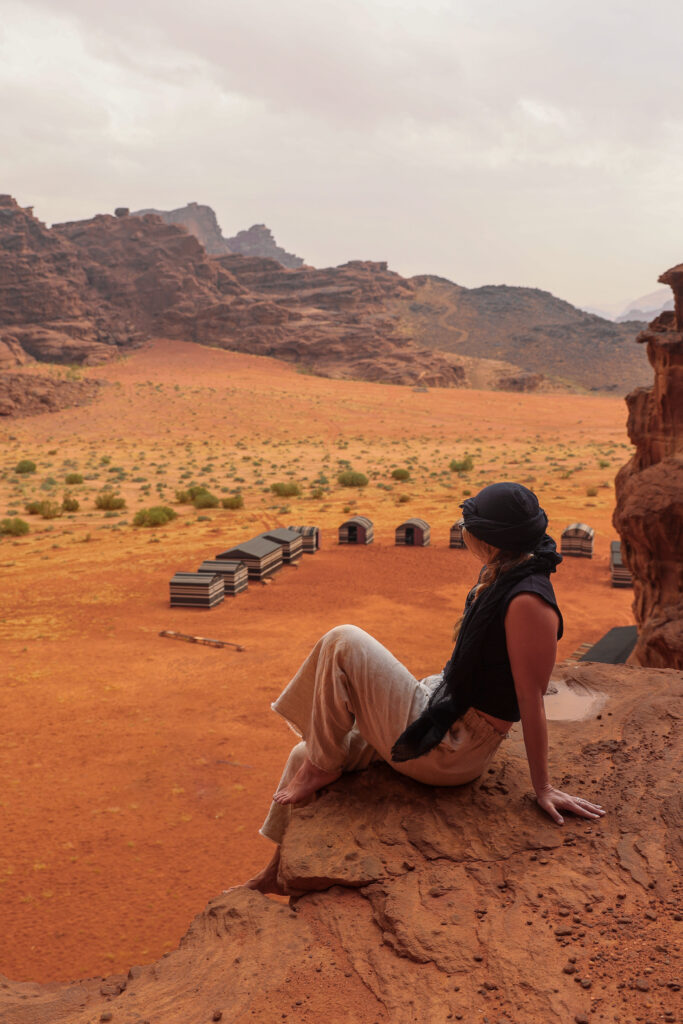 female travel blogger