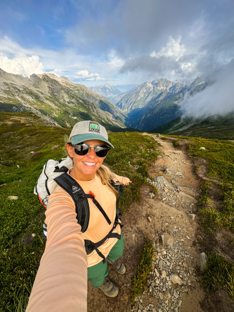 female travel blogger