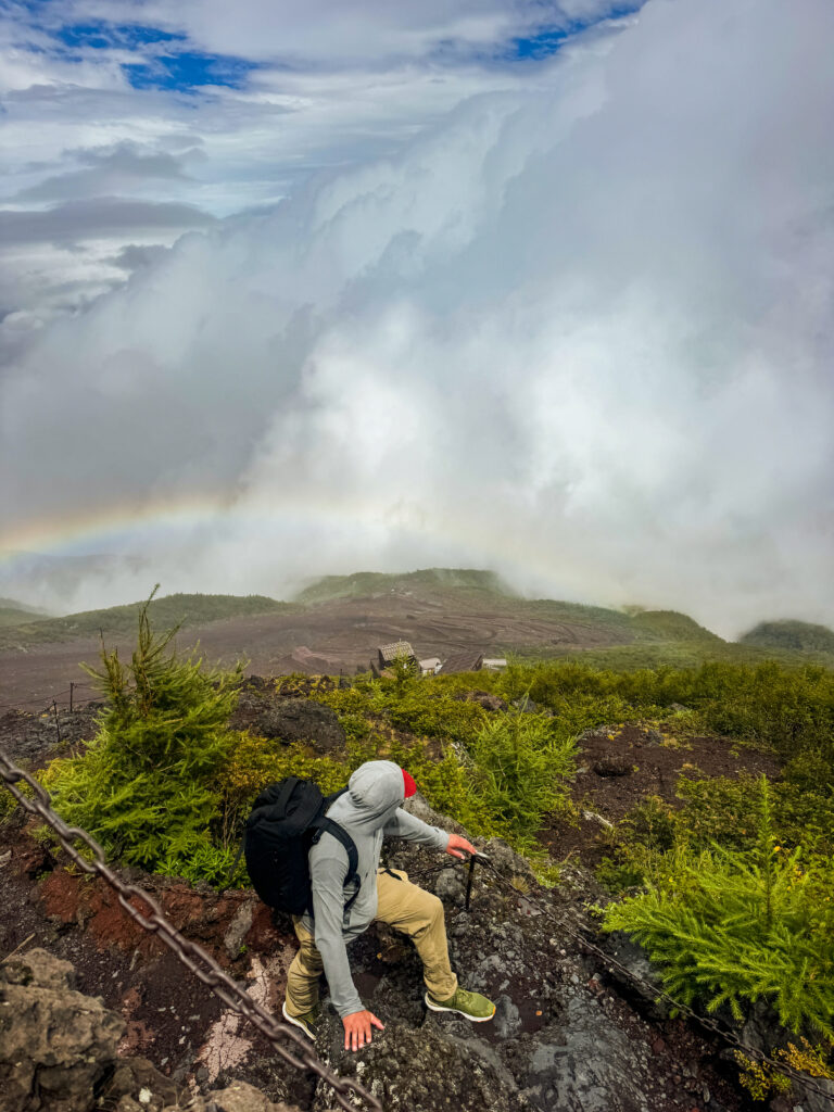 Our 20 minutes we had free of rain on our climb
